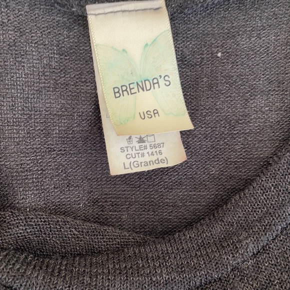 Charcoal grey cold shoulder tunic - Picture 4 of 5